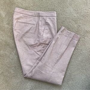Pink patterned capri dress pant